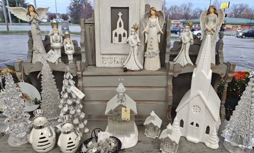 White Holiday Display